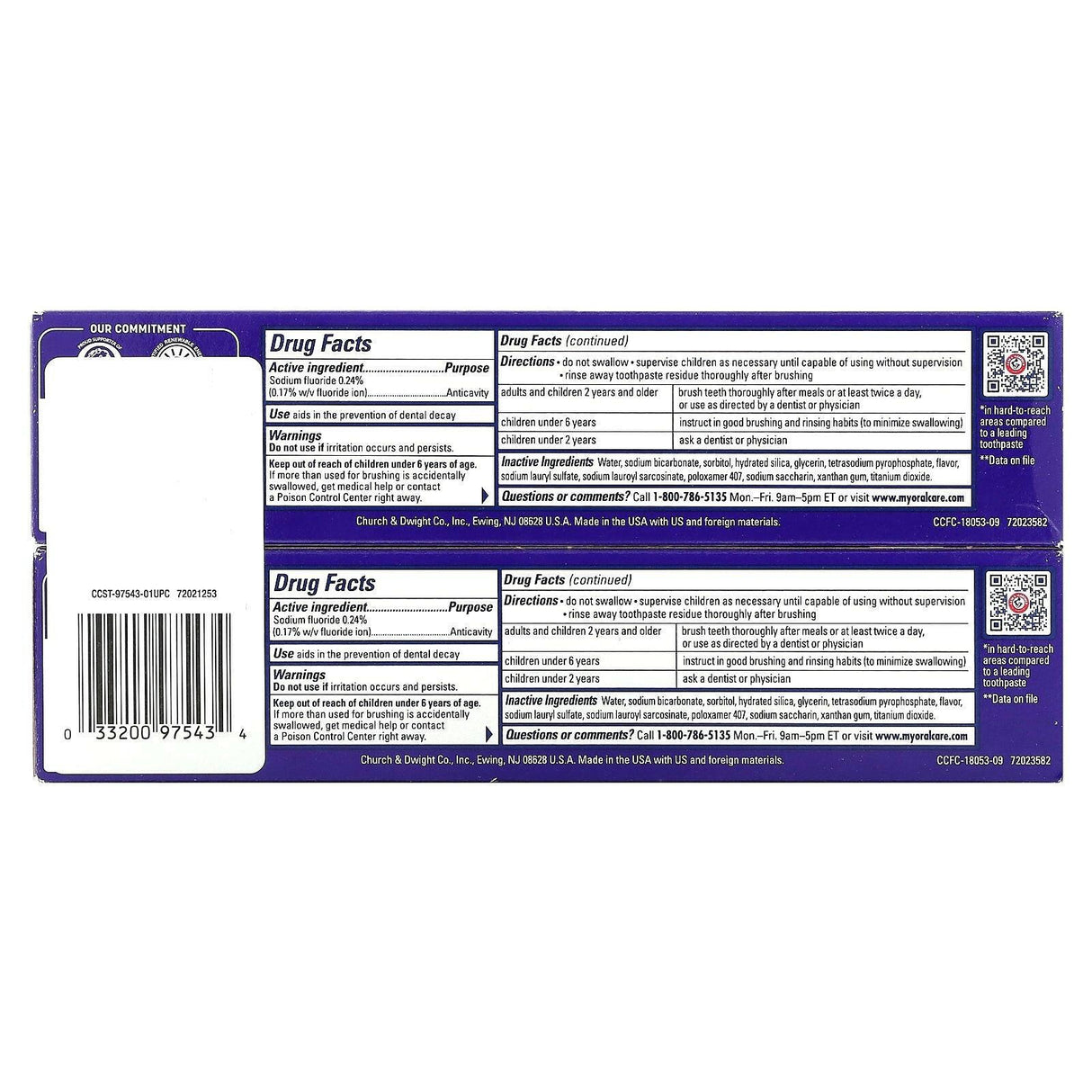 Arm & Hammer, Complete Care, Anticavity Fluoride Toothpaste, Fresh Mint, Twin Pack, 6 oz (170 g) Each - Supply Center USA