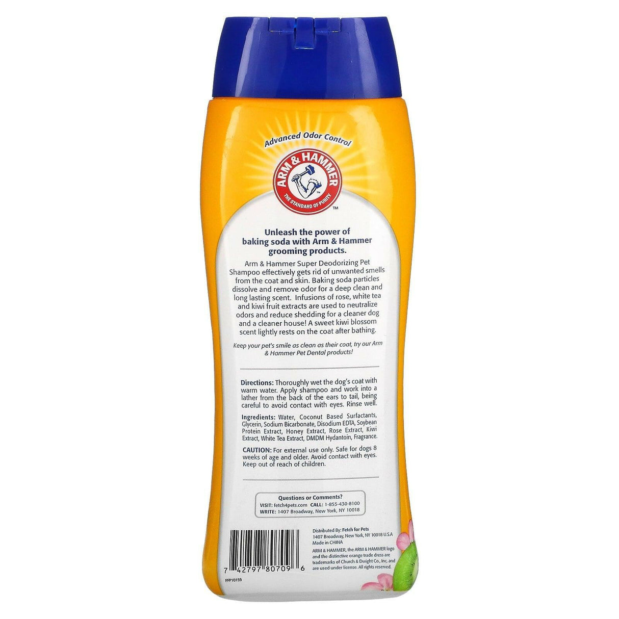 Arm & Hammer, Super Deodorizing Shampoo for Pets, Kiwi Blossom, 20 fl oz (591 ml) - Supply Center USA