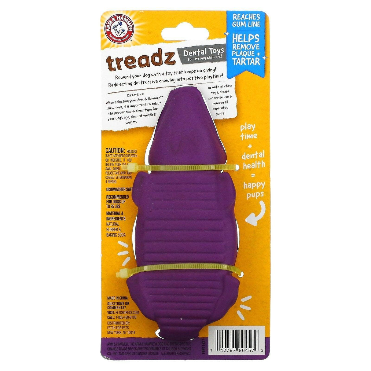Arm & Hammer, Treadz, Dental Toys for Strong Chewers, Small Gorilla, 1 Toy - Supply Center USA