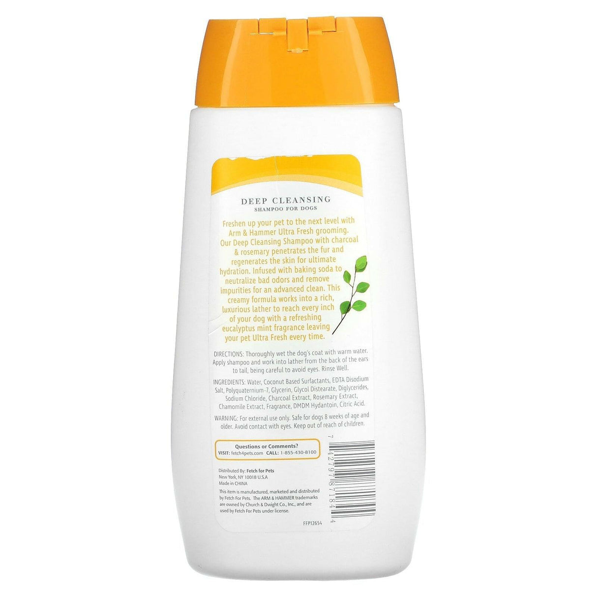 Arm & Hammer, Ultra Fresh, Deep Cleansing Shampoo, For Dogs, Mint & Eucalyptus, 16 fl oz (473 ml) - Supply Center USA