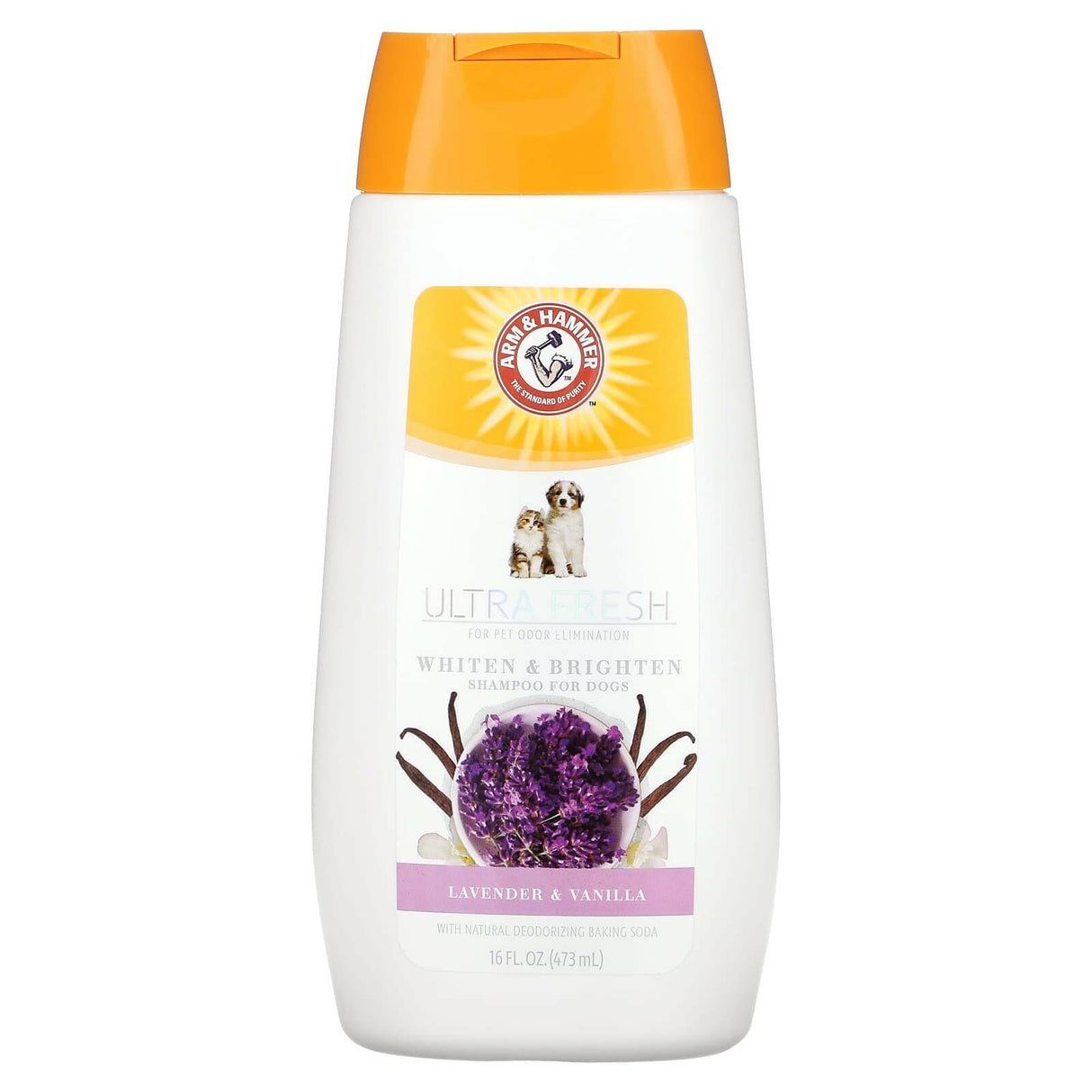 Arm & Hammer, Ultra Fresh, Whiten & Brighten Shampoo For Dogs, Lavender & Vanilla, 16 fl oz (473 ml) - Supply Center USA