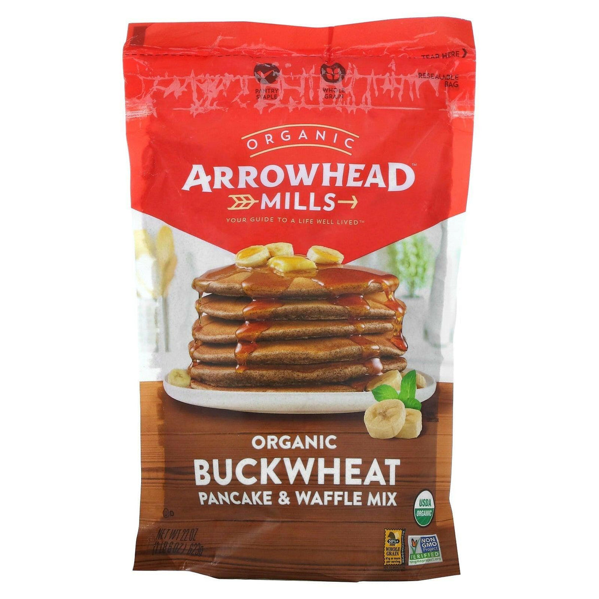 Arrowhead Mills, Organic Buckwheat Pancake & Waffle Mix, 1 lb 6 oz (623 g) - Supply Center USA