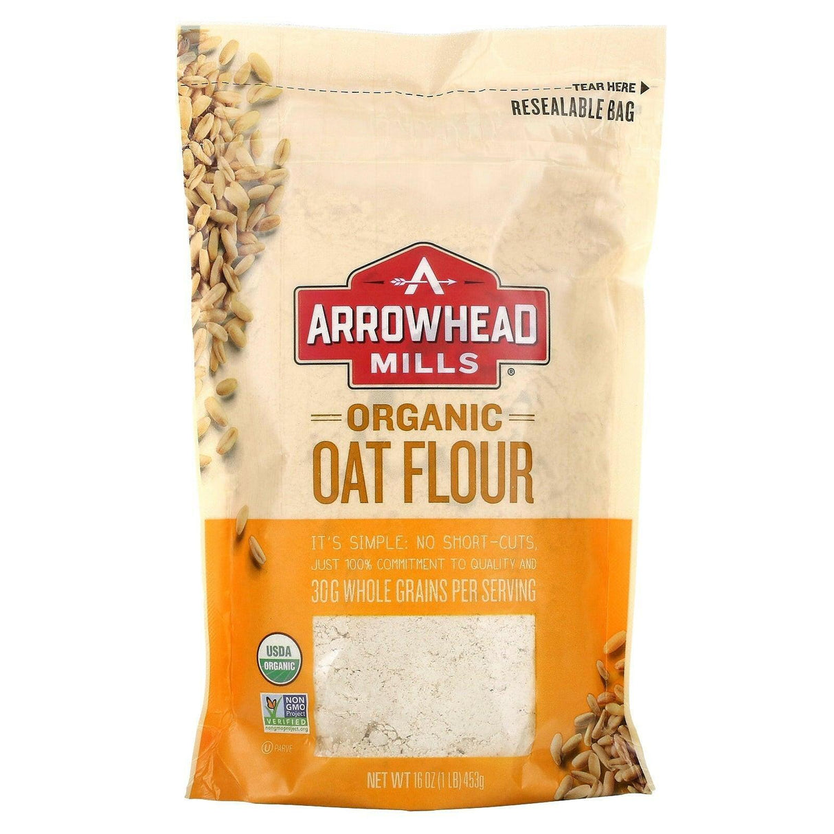 Arrowhead Mills, Organic Whole Wheat Flour, Stone Ground, 22 oz (623 g) - Supply Center USA
