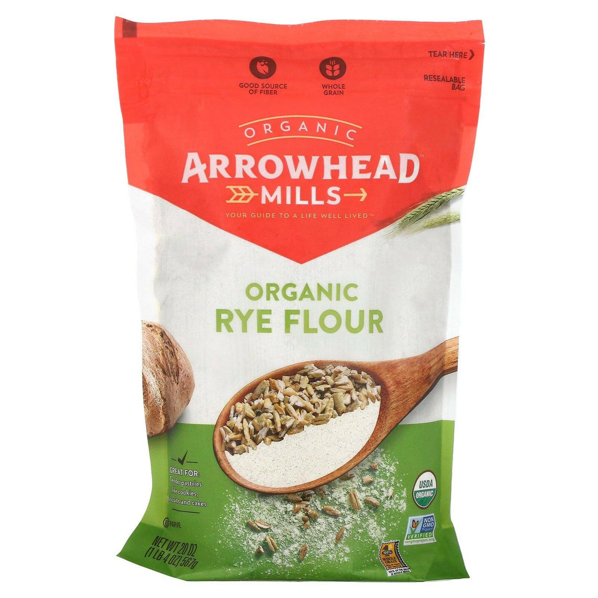 Arrowhead Mills, Organic Whole Wheat Flour, Stone Ground, 22 oz (623 g) - Supply Center USA