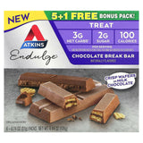 Atkins, Endulge, Treat, Chocolate Break Bar, 6 Bars, 0.74 oz (21 g) Each - Supply Center USA