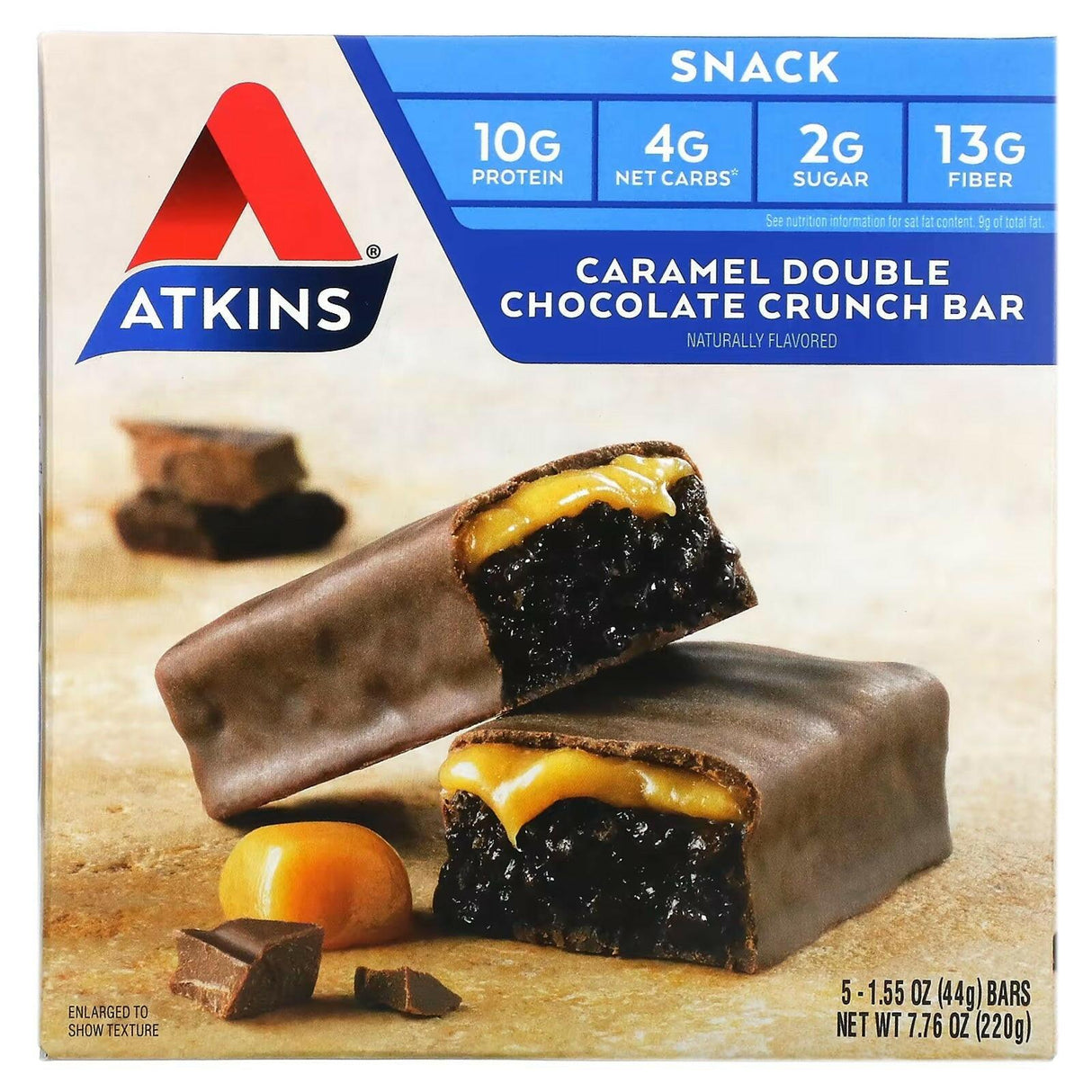 Atkins, Snack, Chocolate Caramel Pretzel Bar, 5 Bars, 1.34 oz (38 g) Each - Supply Center USA
