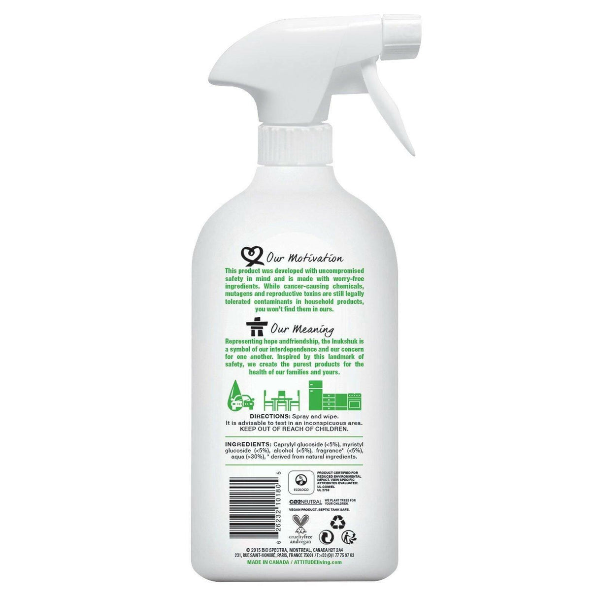 ATTITUDE, All Purpose, Citrus Zest, 27.1 fl oz (800 ml) - Supply Center USA