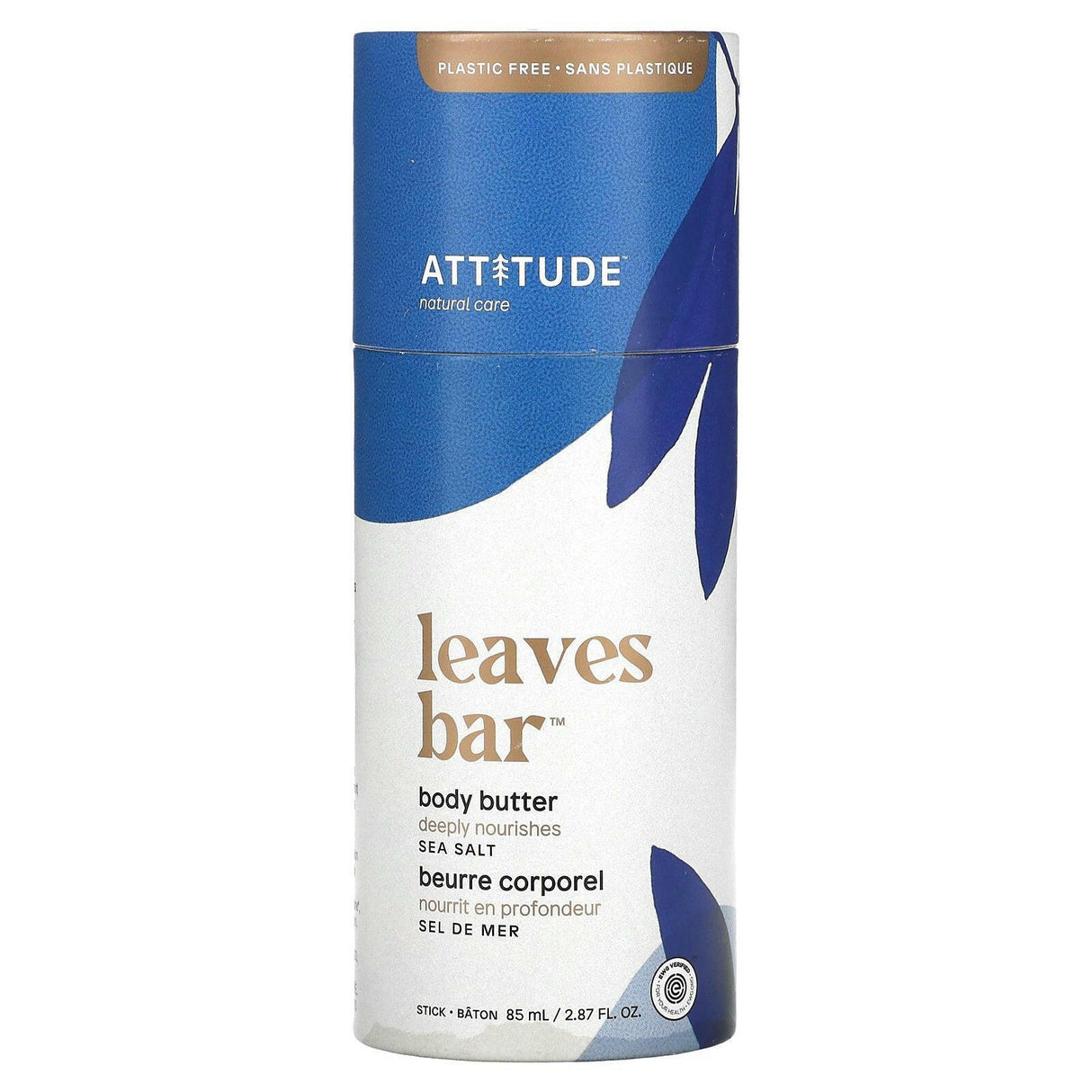 ATTITUDE, Leaves Bar, Body Butter, Sea Salt, 2.87 fl oz (85 ml) - Supply Center USA