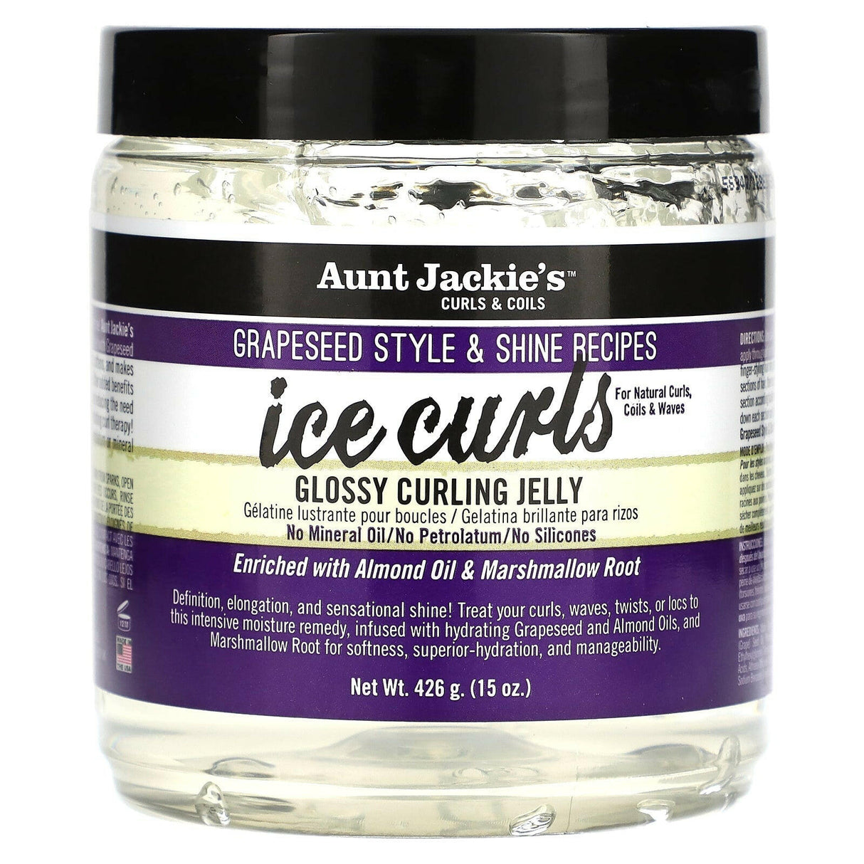 Aunt Jackie's Curls & Coils, Ice Curls, Glossy Curling Jelly, 15 oz (426 g) - Supply Center USA