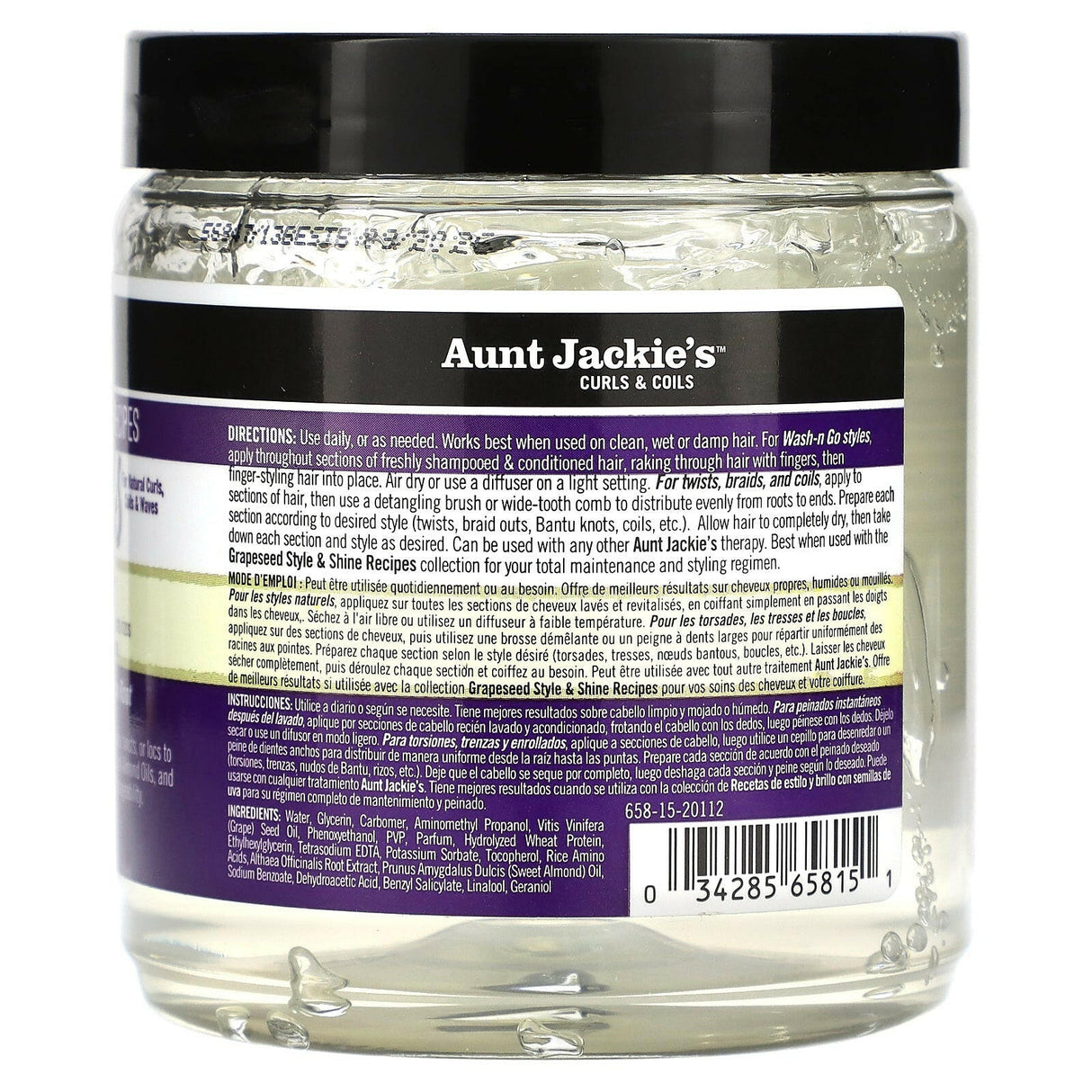 Aunt Jackie's Curls & Coils, Ice Curls, Glossy Curling Jelly, 15 oz (426 g) - Supply Center USA