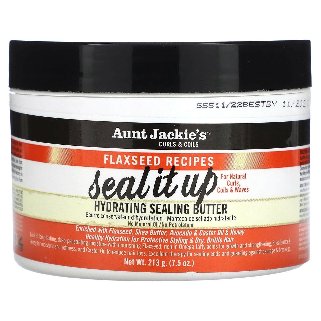 Aunt Jackie's Curls & Coils, Seal It Up, Hydrating Sealing Butter, 7.5 oz (213 g) - Supply Center USA