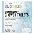 Aura Cacia, Aromatherapy Shower Tablets, Reviving Peppermint, 3 Tablets, 1 oz Each - Supply Center USA