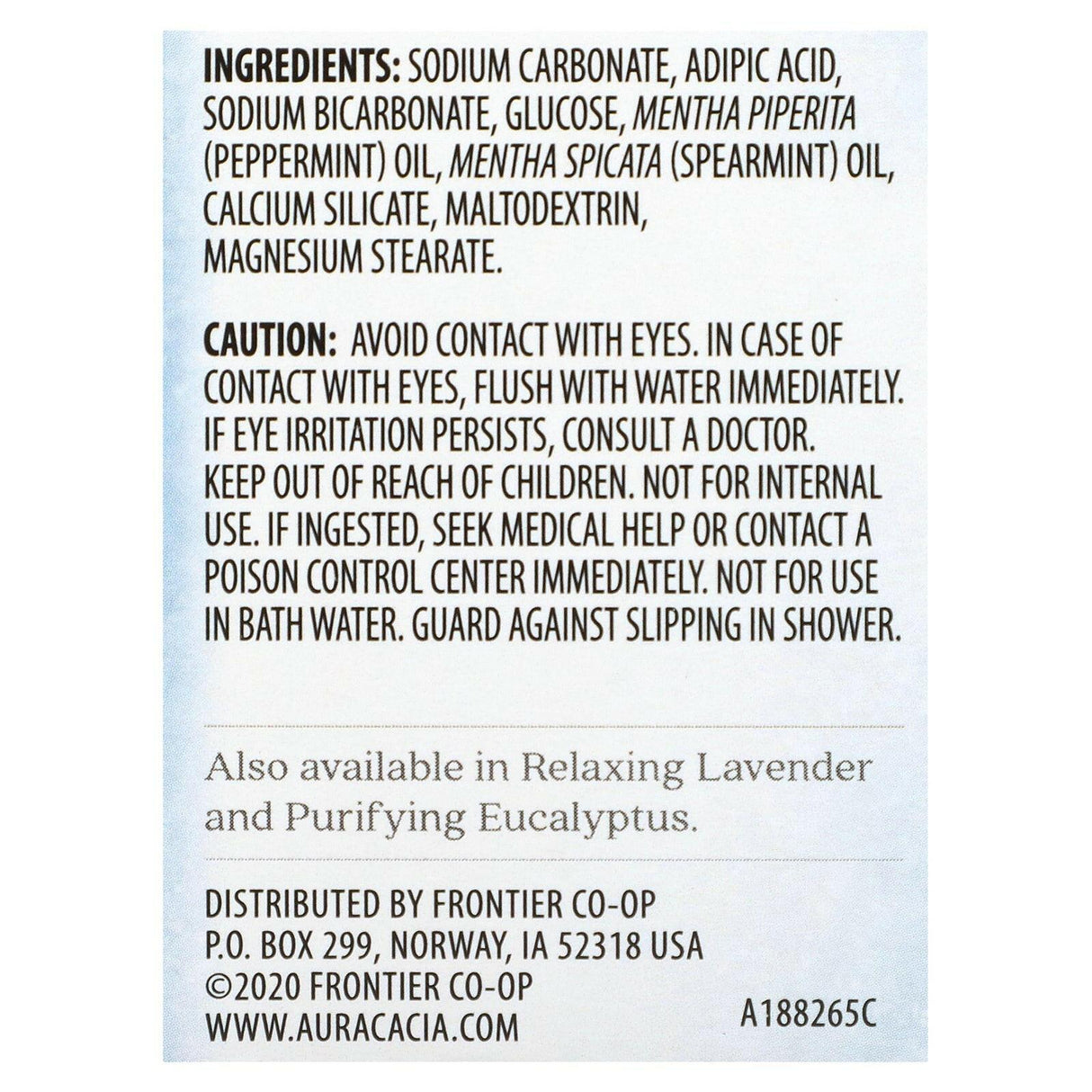 Aura Cacia, Aromatherapy Shower Tablets, Reviving Peppermint, 3 Tablets, 1 oz Each - Supply Center USA