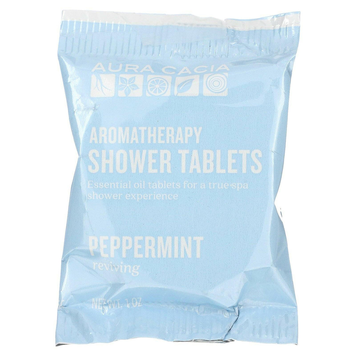 Aura Cacia, Aromatherapy Shower Tablets, Reviving Peppermint, 3 Tablets, 1 oz Each - Supply Center USA