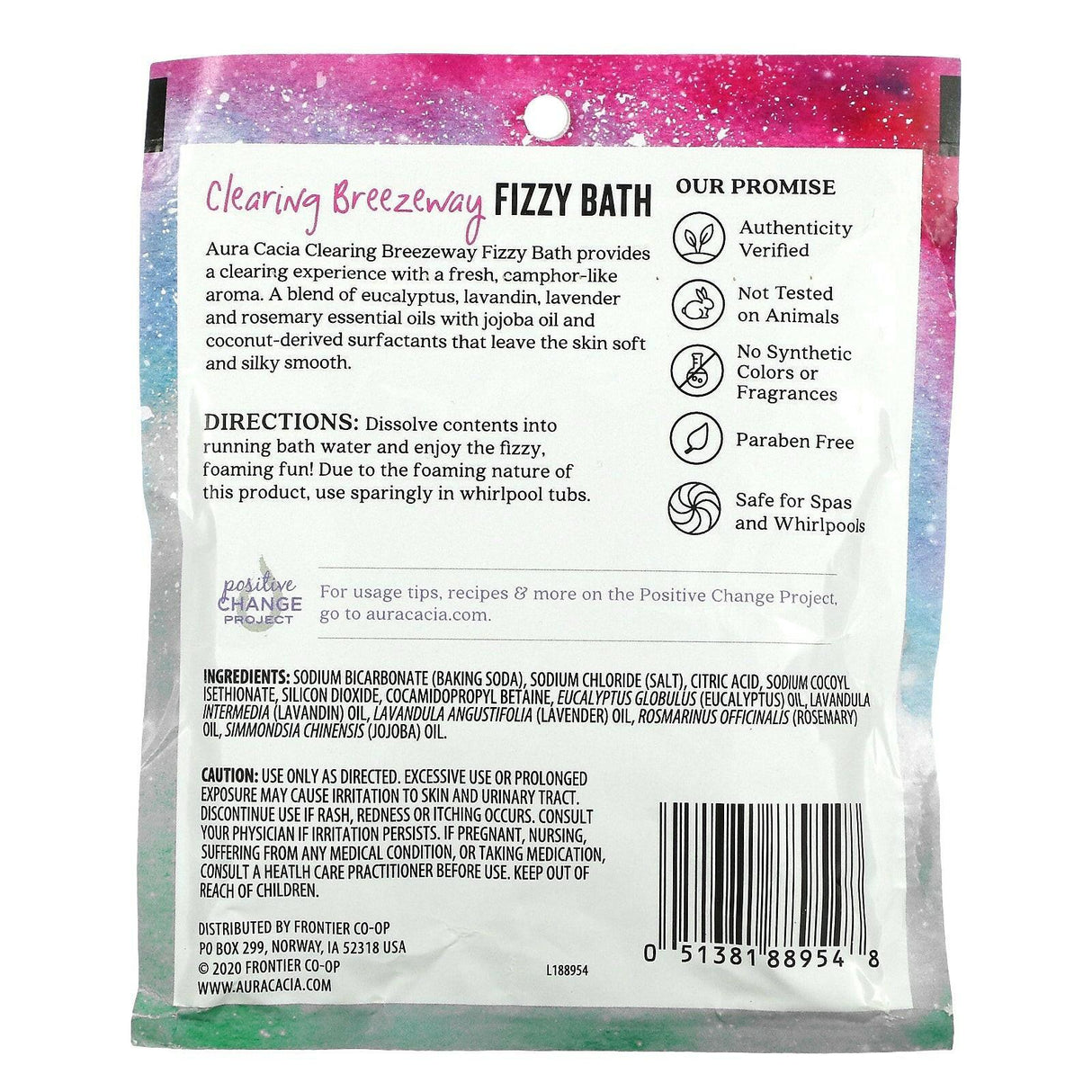 Aura Cacia, Fizzy Bath, Clearing Breezeway, 2.5 oz (70.9 g) - Supply Center USA