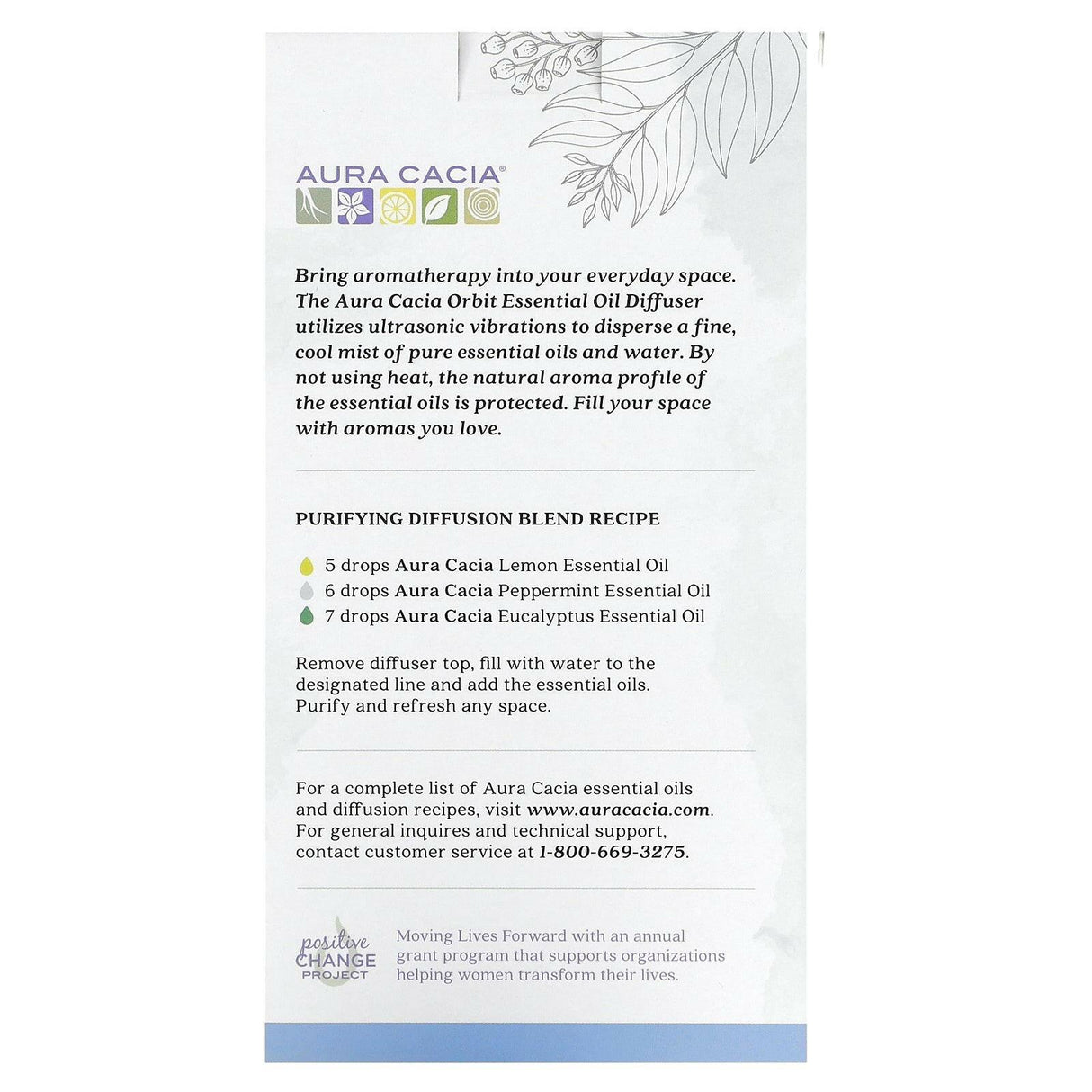 Aura Cacia, Orbit, USB Ultrasonic Essential Oil Diffuser, 1 Count - Supply Center USA
