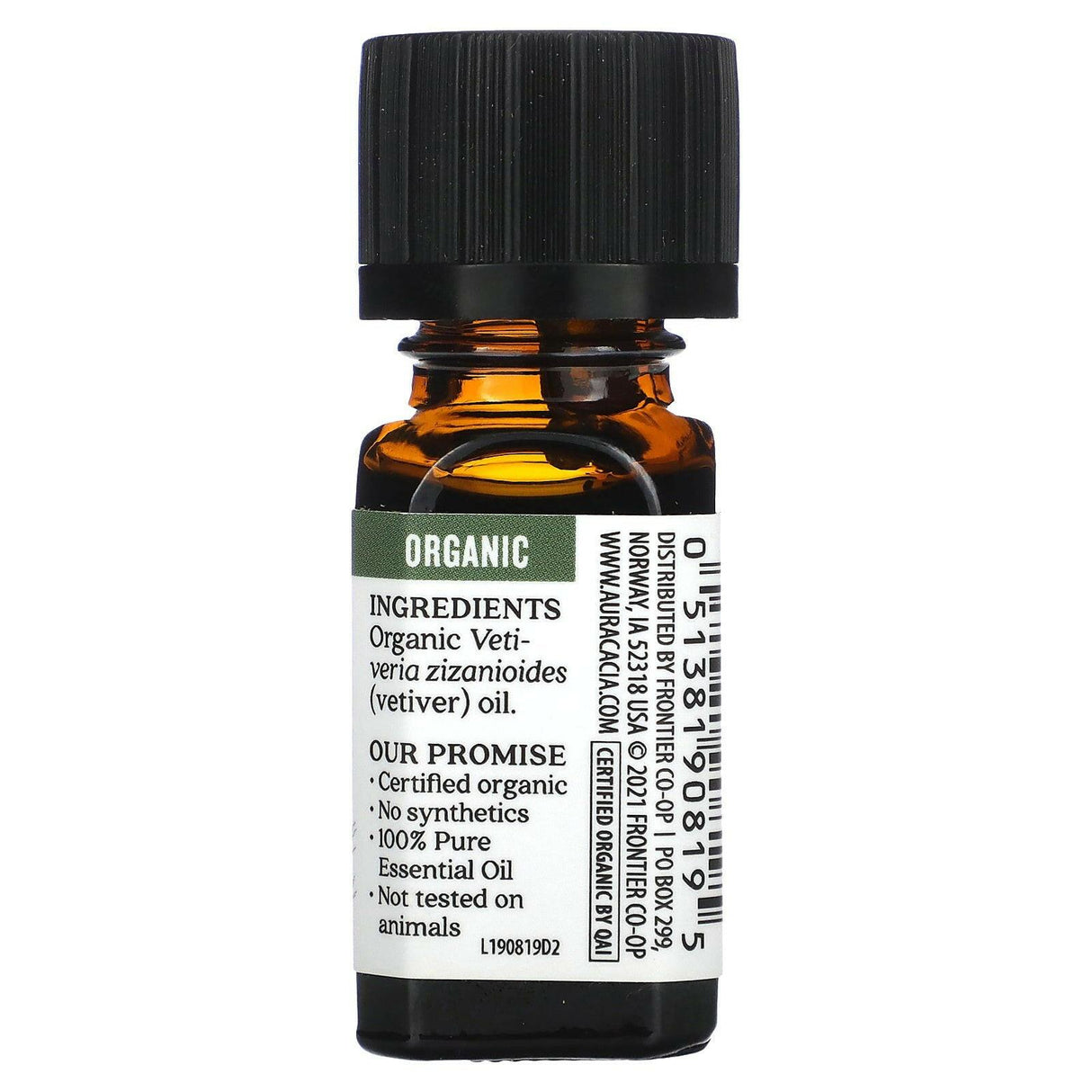 Aura Cacia, Pure Essential Oil, Organic Vetiver, 0.25 fl oz (7.4 ml) - Supply Center USA