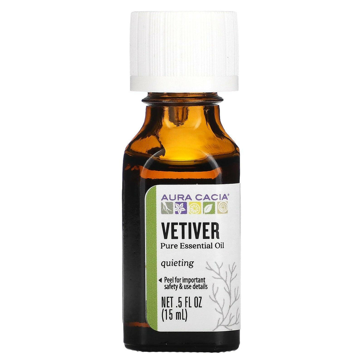 Aura Cacia, Pure Essential Oil, Organic Vetiver, 0.25 fl oz (7.4 ml) - Supply Center USA