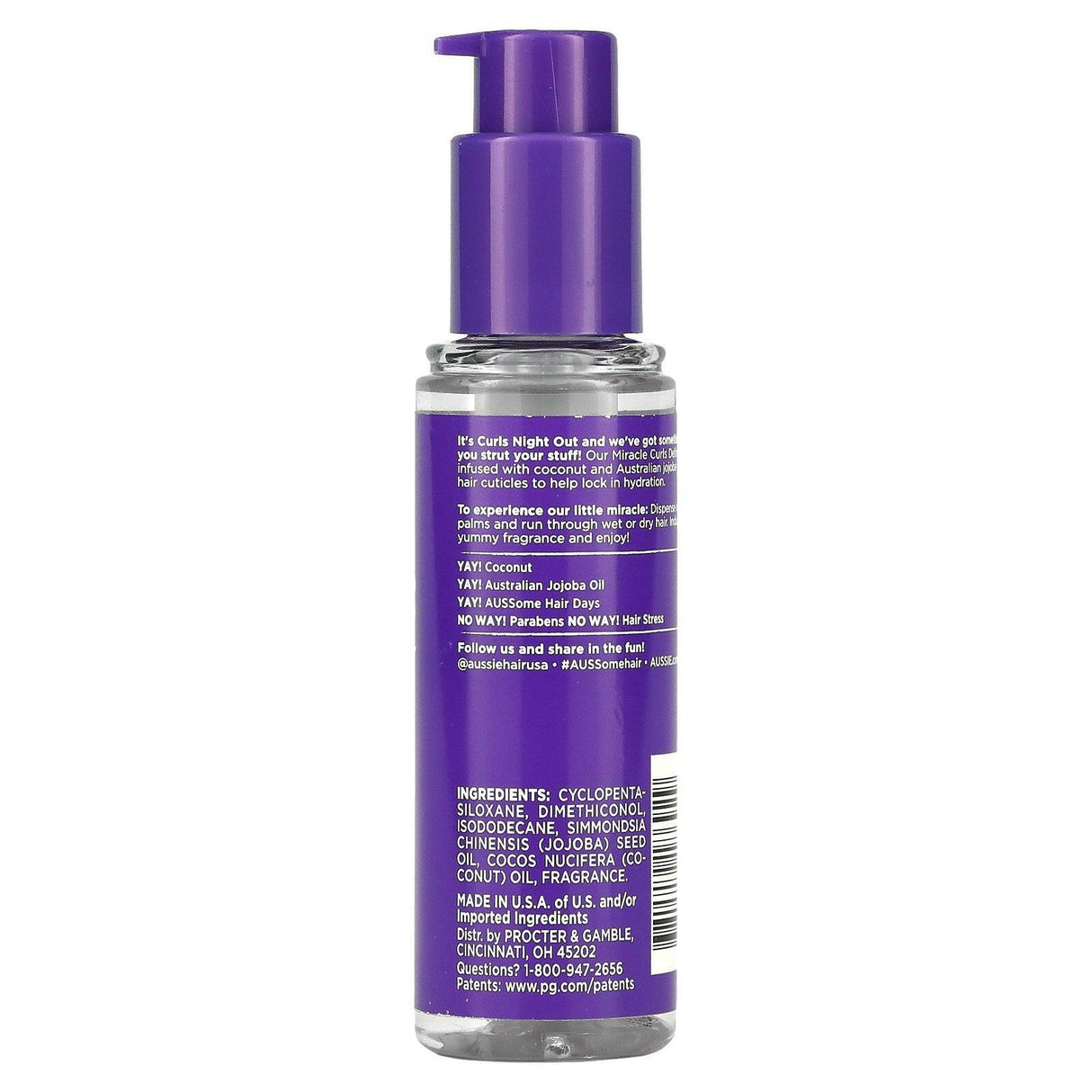 Aussie, Miracle Curls, Curl-Defining Oil, 3.2 fl oz (95 ml) - Supply Center USA