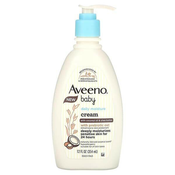 Aveeno, Baby, Daily Moisture Cream, With Coconut Oil & Shea Butter, 12 fl oz (354 ml) - Supply Center USA