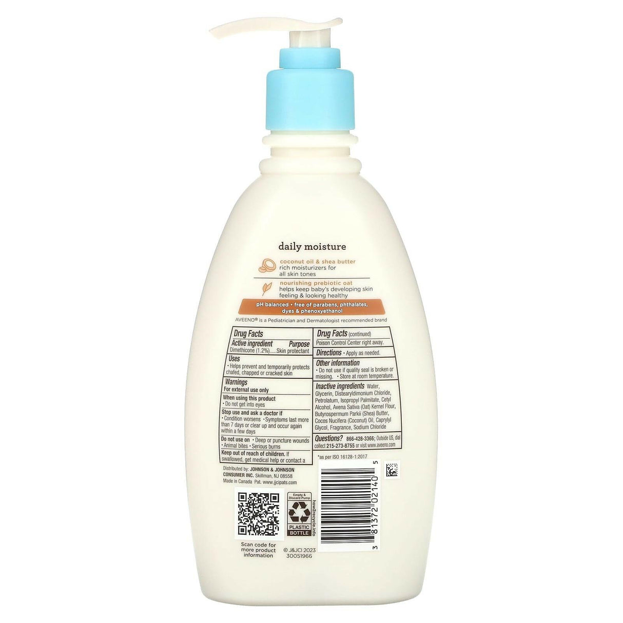 Aveeno, Baby, Daily Moisture Cream, With Coconut Oil & Shea Butter, 12 fl oz (354 ml) - Supply Center USA