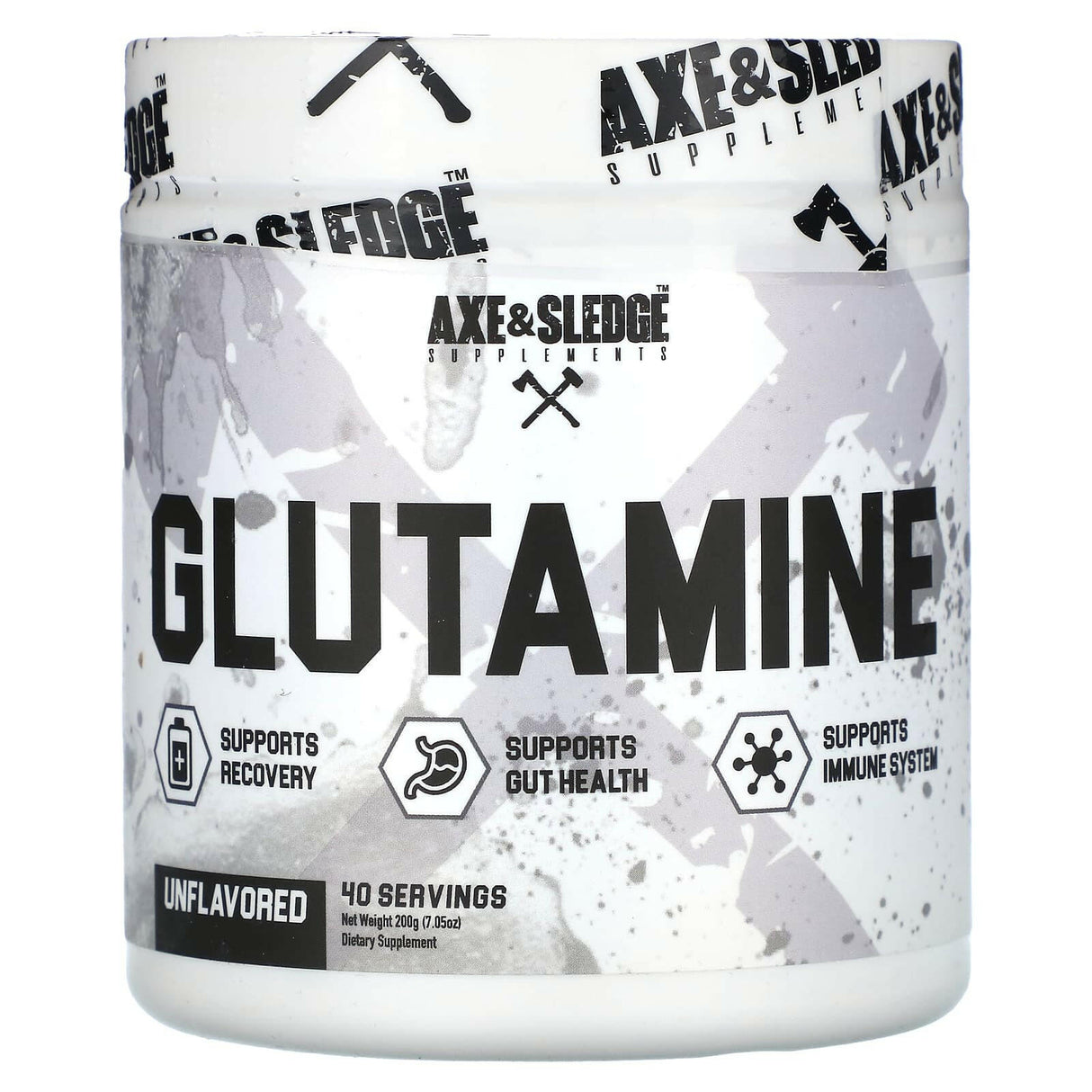 Axe & Sledge Supplements, Basics, Glutamine, Unflavored, 7.05 oz (200 g) - Supply Center USA
