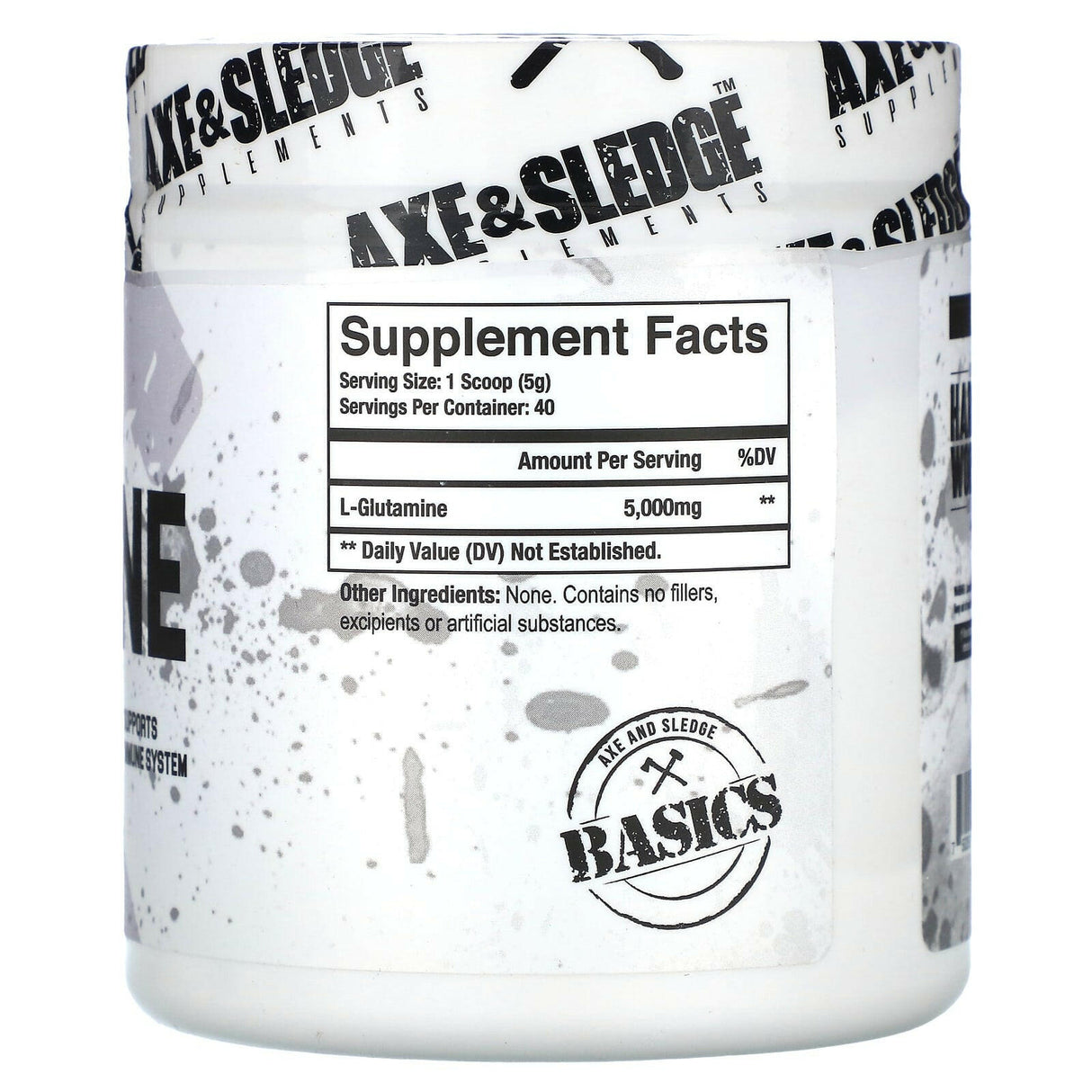 Axe & Sledge Supplements, Basics, Glutamine, Unflavored, 7.05 oz (200 g) - Supply Center USA