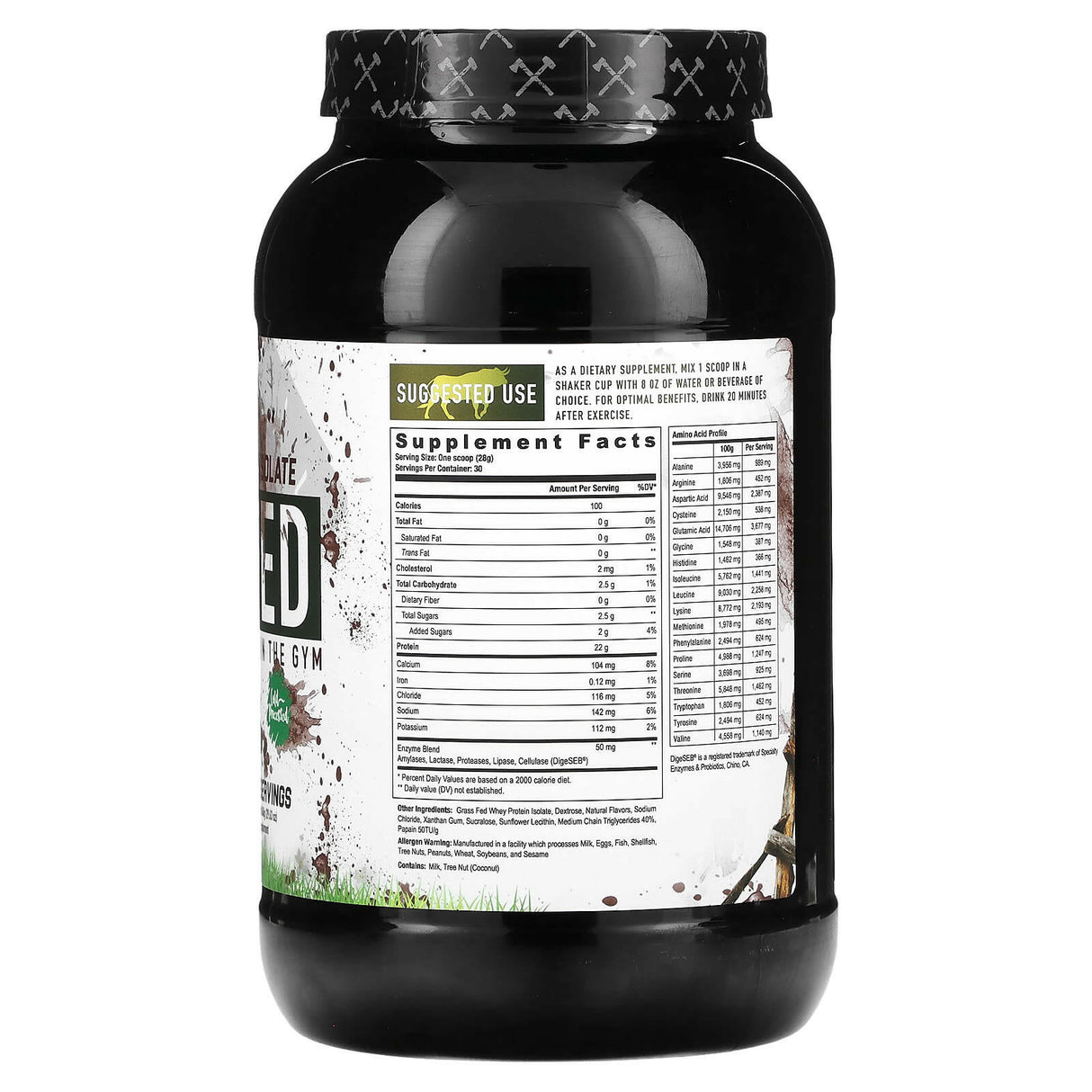 Axe & Sledge Supplements, Farm Fed, Grass Fed Whey Protein Isolate, Salted Caramel, 29.63 oz (840 g) - Supply Center USA