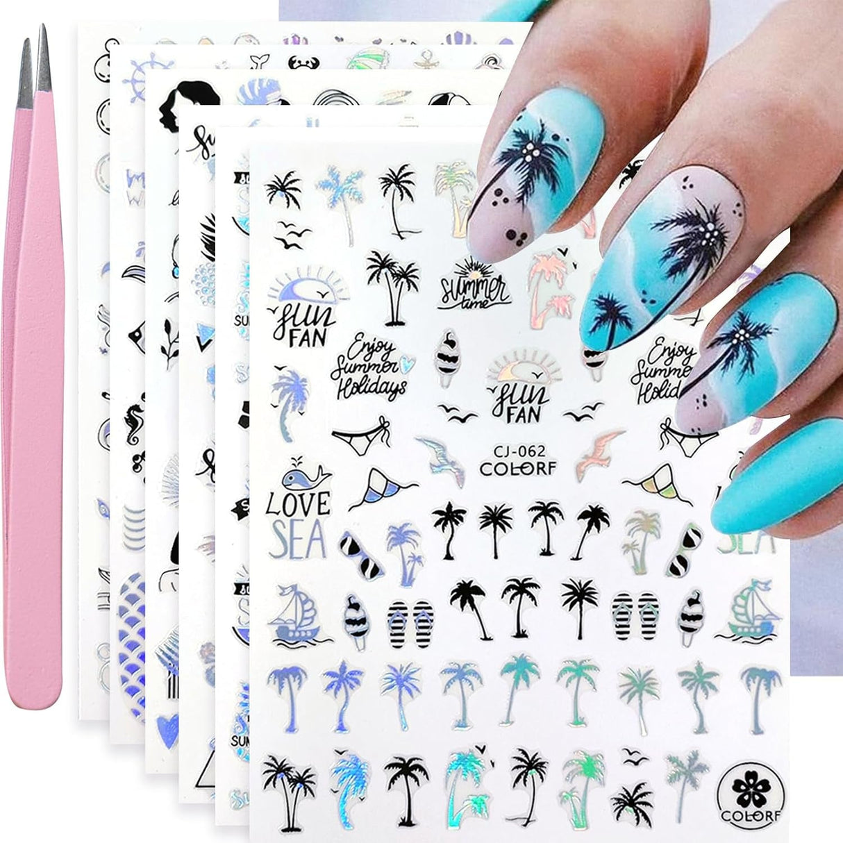 VOTACOS Flower Nail Art Stickers Decals 5D Embossed Nail Decals Spring Summer Daisy Nail Art Design Self-Adhesive Nail Supplies Accessories 3D Flower Nail Stickers for Women Nail DIY Decoration