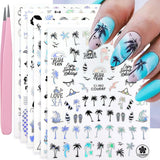 VOTACOS Flower Nail Art Stickers Decals 5D Embossed Nail Decals Spring Summer Daisy Nail Art Design Self-Adhesive Nail Supplies Accessories 3D Flower Nail Stickers for Women Nail DIY Decoration