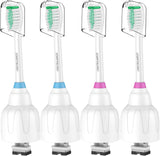 Toothbrush Heads for Philips Sonicare Replacement Brush Heads Medium Soft Dupont Bristles Electric Toothbrush Replacement Heads Fit E-Series Essence Xtreme Elite Advance and Cleancare, 4 Pack