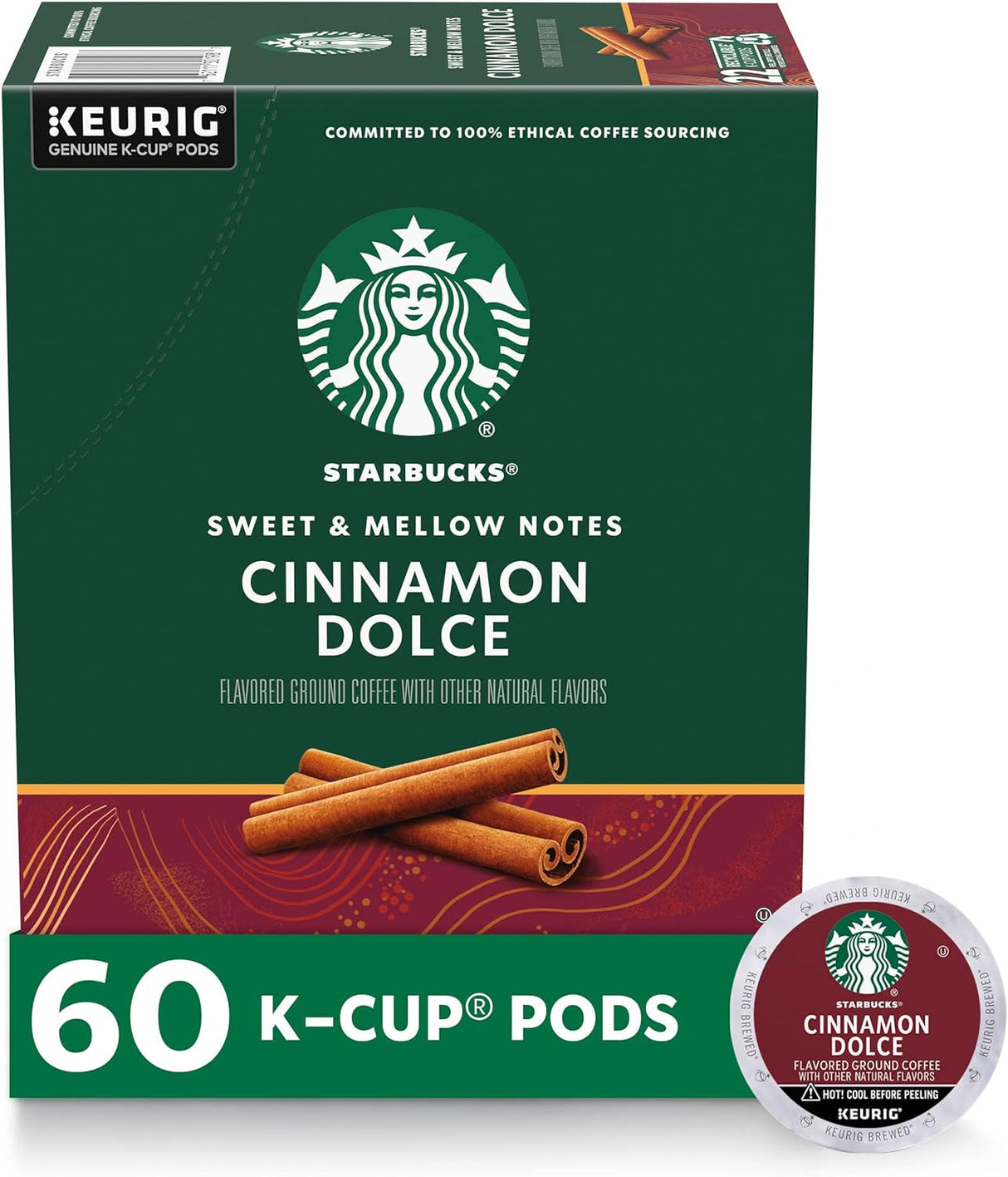 Starbucks K-Cup Coffee Pods, Starbucks Blonde Roast Coffee, Veranda Blend for Keurig Brewers, 100% Arabica, 6 Boxes (60 Pods Total)