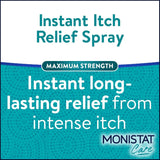 Monistat Instant Itch Relief Spray for Women, Maximum Strength Feminine Itch Care, 2 Oz