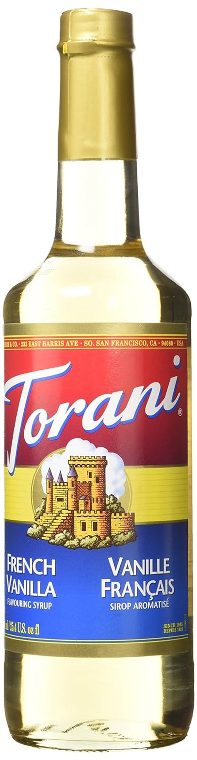 Torani Coffee Syrup, Vanilla Flavored Syrup for Drinks, Pump Included, 25.4 Fl Oz