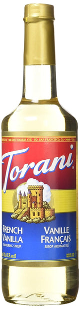 Torani Coffee Syrup, Vanilla Flavored Syrup for Drinks, Pump Included, 25.4 Fl Oz