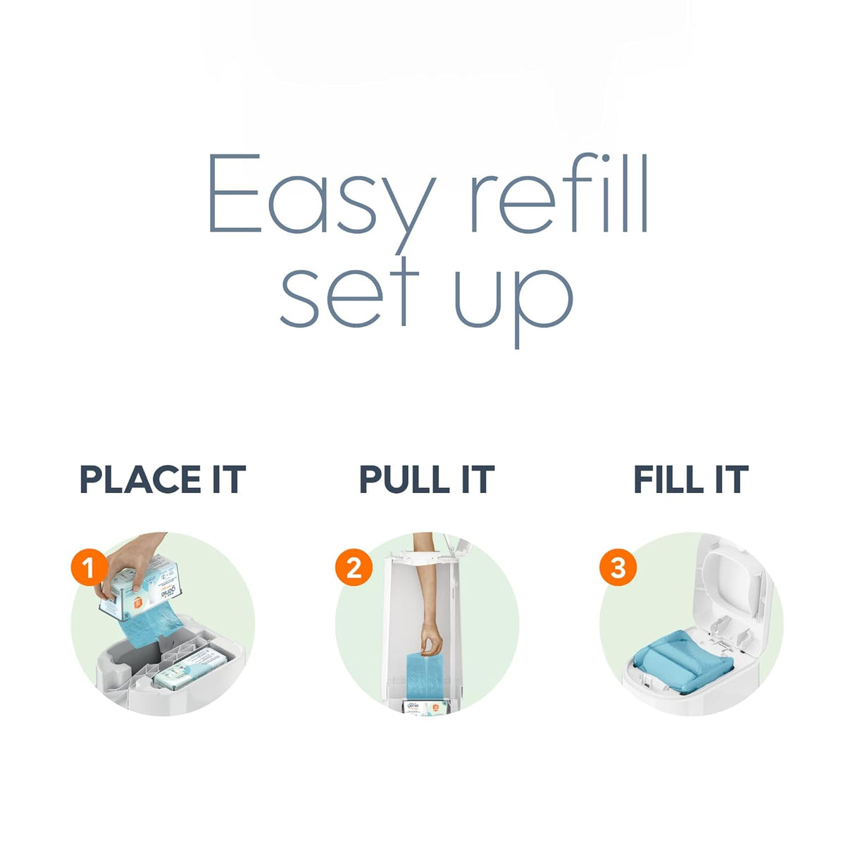 Diaper Genie Easy Roll Refill with 30 Bags, Holds up to 1410 Newborn Diapers per Refill