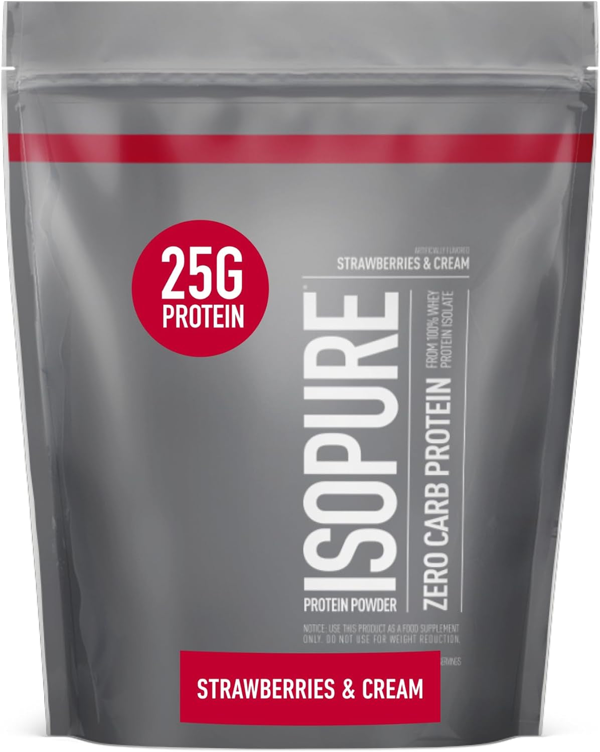 Isopure Creamy Vanilla Whey Isolate Protein Powder with Vitamin C & Zinc for Immune Support, 25G Protein, Zero Carb & Keto Friendly, 15 Servings, 1 Pound (Packaging May Vary)