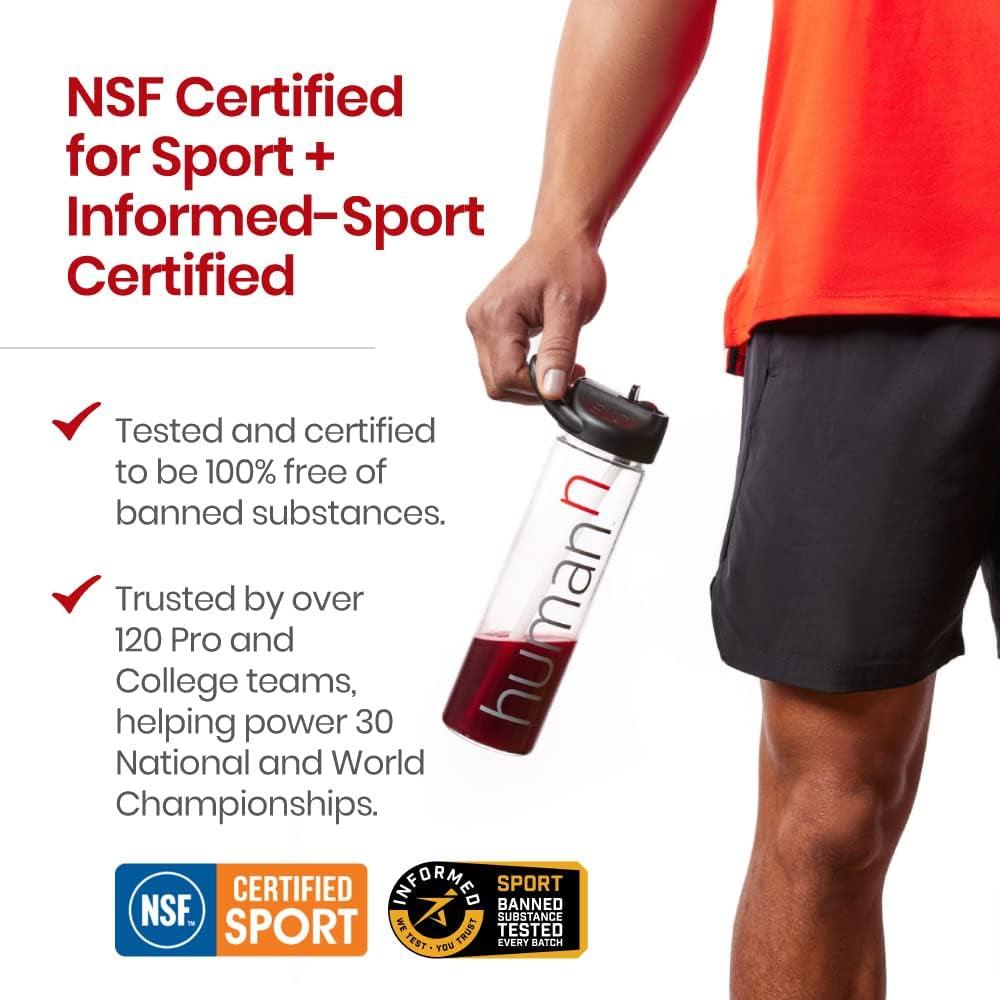 Humann Superbeets Sport Pre Workout Powder – NSF Certified for Sport – Caffeine Free Energy – Nitric Oxide Supplement – Creatine & Stimulant Free – Wild Cherry Flavor, 20 Servings - Supply Center USA