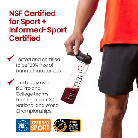 Humann Superbeets Sport Pre Workout Powder – NSF Certified for Sport – Caffeine Free Energy – Nitric Oxide Supplement – Creatine & Stimulant Free – Wild Cherry Flavor, 20 Servings - Supply Center USA