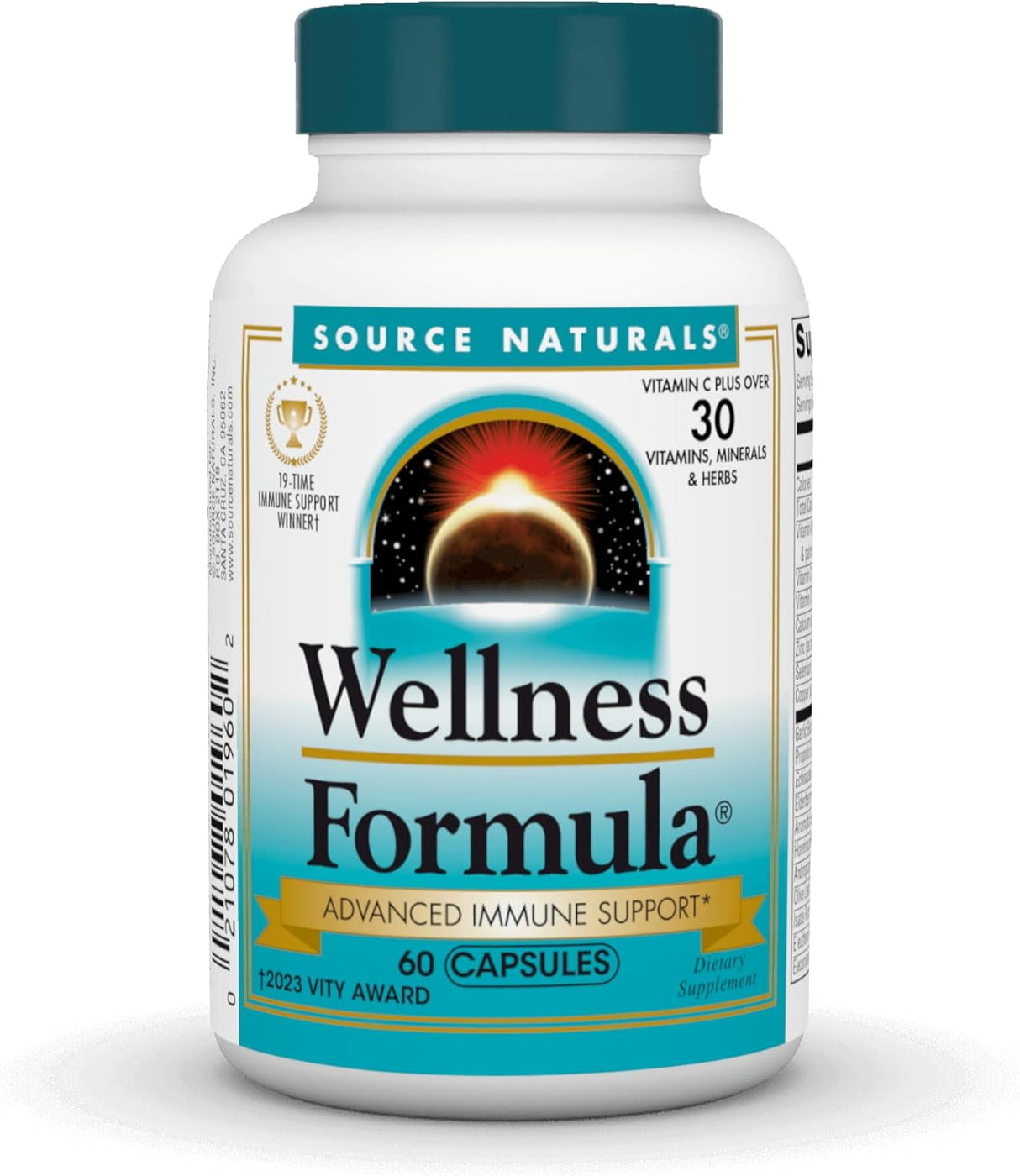Source Naturals Wellness Formula Bio-Aligned Vitamins & Herbal Defense for Advanced Immune Support* - Dietary Supplement & Immunity Booster - 120 Capsules