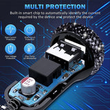 Dual USB Car Charger Quick Charge 3.0 Car Adapter Fast Charging Charger Compatible with Iphone 11/11Pro/ Max/Xs/Xr/X/10,Ipad,Samsung S10/S10+/S9,Google Pixel 4/4 XL Etc,Bling Car Decor,Black
