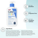 Cerave Baby Lotion | Gentle Baby Skin Care with Ceramides, Niacinamide & Vitamin E | Fragrance, Paraben, Dye & Phthalates Free | Lightweight Baby Moisturizer | 8 Ounce | Packaging May Vary