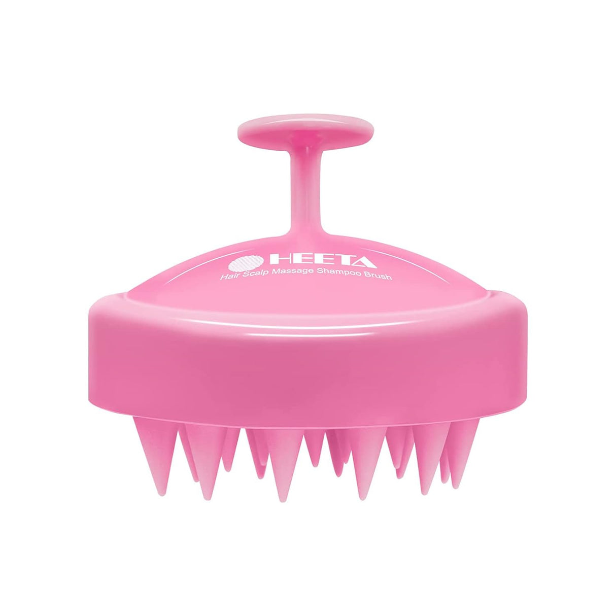 HEETA Shampoo Scalp Brush Massager Hair Growth, Scalp Scrubber with Soft Silicone Bristles for Hair Growth & Dandruff Removal, Hair Brush for Scalp Exfoliator, Black