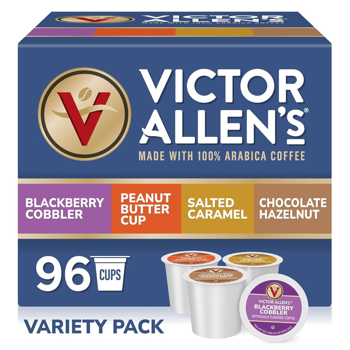 Victor Allen'S Coffee Variety Pack (Morning Blend, 100% Colombian, Donut Shop Blend, and French Roast), 42 Count, Single Serve Coffee Pods for Keurig K-Cup Brewers