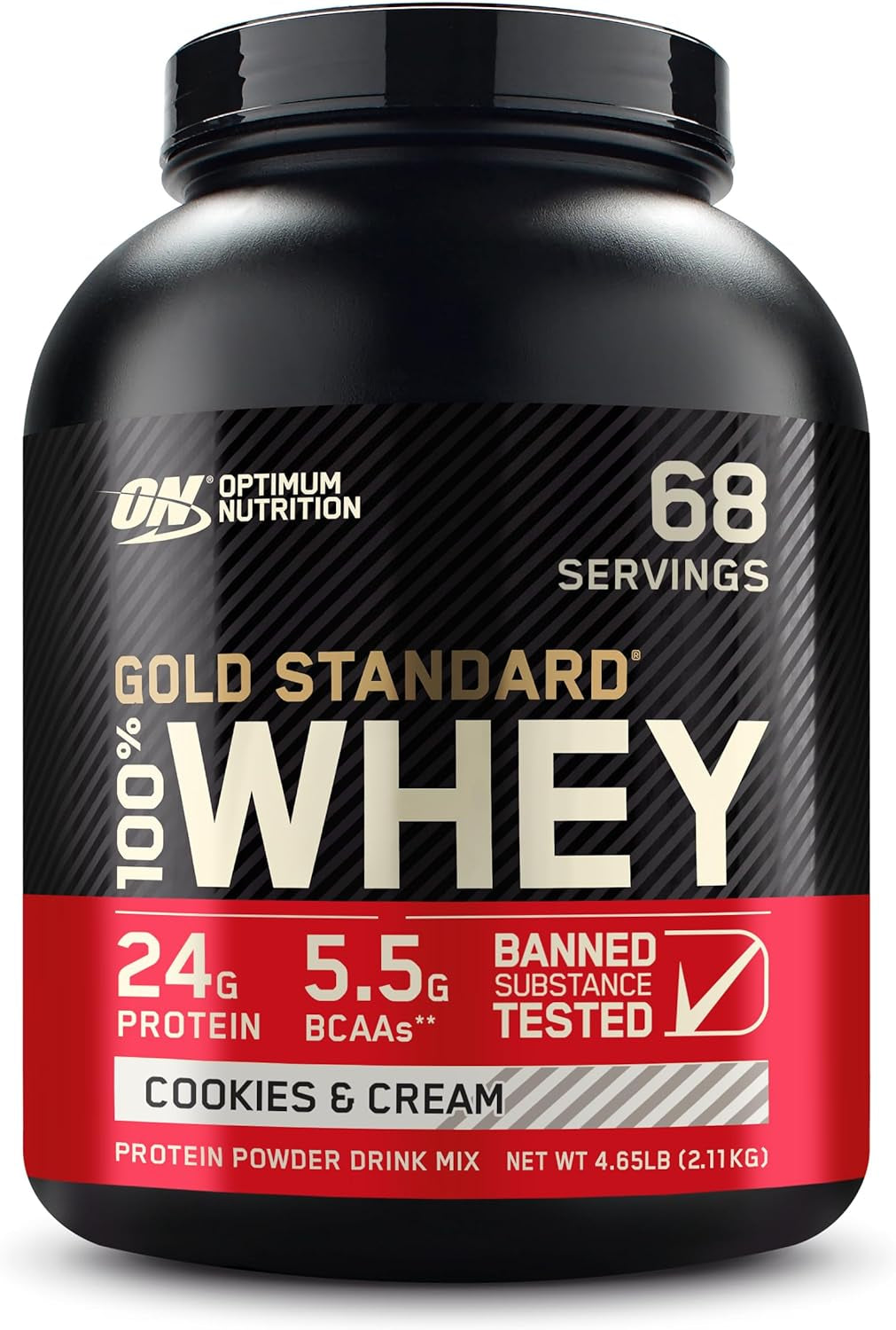Optimum Nutrition Gold Standard 100% Whey Protein Powder, Double Rich Chocolate, 2 Pound (Packaging May Vary)