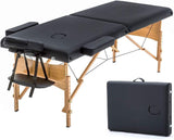 Bestmassage Massage Table Portable Massage Bed Lash Bed 28 in Wide Spa Bed Hight Adjustable 2 Fold Spa Bed Facial Cradle Salon Bed with Non-Woven Bag for Spa Footmassage Facial Carespa Tattoo