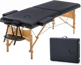 Bestmassage Massage Table Portable Massage Bed Lash Bed 28 in Wide Spa Bed Hight Adjustable 2 Fold Spa Bed Facial Cradle Salon Bed with Non-Woven Bag for Spa Footmassage Facial Carespa Tattoo