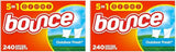 Bounce Dryer Sheets, Outdoor Fresh, 240 Count, Laundry Fabric Softener Sheets with Static Control and Wrinkle Fighters, Bounce Dryer Sheets, Fabric Softener Sheets