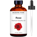 Majestic Pure Lavender Essential Oil with Glass Dropper | 100% Pure and Natural Lavender Oil | Premium Grade Essential Oils for Diffusers, Skin, Aromatherapy, Massage | 4 Fl Oz