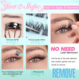 Self Adhesive Lashes Clusters Kit Natural Self Adhesive Cluster Eyelash Extensions Kit Reusable Wispy Cluster Lashes No Glue Needed Fluffy D Curl Individual Lashes Kit with Tweezers 10-16MM by Zegaine
